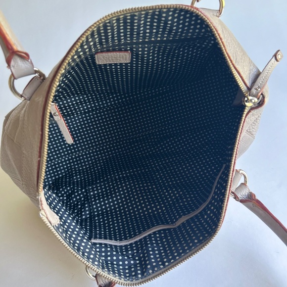 Kate Spade Grey Genuine Pebble Leather Handbag Shoulder Bag - Picture 13 of 15